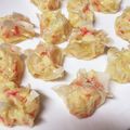 鼻ニンニク's cooksnap of when they made 簡単ふわふわ♪かにかまでカニ焼売もどき♡.