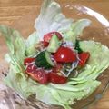 ドリたん's cooksnap of when they made トマト+きゅうり+しらす♡美人サラダ.