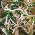クックTX3AM1☆'s cooksnap of when they made ひき肉とニラもやし☆スタミナもりもり炒め.