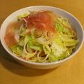 林家ジロ子's cooksnap of when they made ☆春キャベツと生ハムのガーリックパスタ☆.