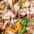 chicappe's cooksnap of when they made ナスと舞茸・豚肉炒め・ホッとする味.