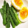 0chan777's cooksnap of when they made 簡単美味しい♪アスパラと半熟玉子のサラダ.