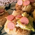 あきむつ♪'s cooksnap of when they made 夜食・お弁当に♡焼きおにぎりバーガー.