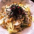 ねっち〜☆'s cooksnap of when they made 新キャベツとしらすの和風スパゲティ.