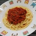 もぐ・ω・くま's cooksnap of when they made ☆ケチャップで☆簡単ミートソースパスタ.