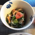 15947's cooksnap of when they made キュウリとちくわの梅おかかジャコ和え.