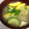 yummy?'s cooksnap of when they made ズッキーニのお味噌汁.