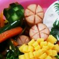 ◎ri76ma22◎'s cooksnap of when they made 写真つき！きゅうりの飾り切り　キャラ弁に.