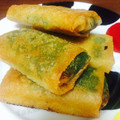 のん＊＊'s cooksnap of when they made 油少なめで簡単納豆春巻きの揚げ焼き！.