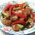 ねっちゃんっ's cooksnap of when they made 鶏肉ときゅうりとパプリカの甘酢炒め.