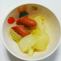 ちきakki's cooksnap of when they made ソーセージとキャベツの白ワイン煮.