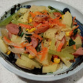 KENERISA's cooksnap of when they made 小松菜とウインナーのペペロンチーノ風炒め.