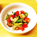 はっぴいあい's cooksnap of when they made トマトとオクラと胡瓜の胡麻和えサラダ.
