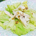 旦那は皿洗い's cooksnap of when they made レタスとささみの辛子マヨサラダ.