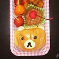 チョビデブ's cooksnap of when they made キャラ弁 リラックマのサンドイッチ.