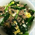 クックOYEHO4☆'s cooksnap of when they made 豚ひき肉入り、ニラ玉炒め.
