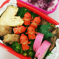 浜しょー's cooksnap of when they made 簡単 キャラ弁 おかず ソーセー人①.