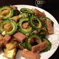 かまん's cooksnap of when they made スパムと厚揚げのゴーヤチャンプルー.