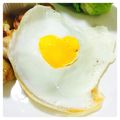 みるくりーむ♡'s cooksnap of when they made ＊バレンタイン＊ハートな目玉焼き♡.