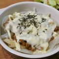 yuuri10's cooksnap of when they made 新玉ねぎの納豆マヨチーズ焼き.
