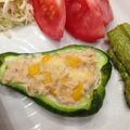 あき0304's cooksnap of when they made カレーなピーマンのツナマヨコーン詰め.