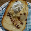 がっこいぶり's cooksnap of when they made はちみつトースト♥チョコ＆アイス添え～.