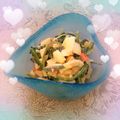 K0A9O0R8U♪'s cooksnap of when they made ほうれん草のゆで卵サラダ.