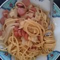 keniamalie's cooksnap of when they made 偶然出来た＊美味ごまドレパスタ.