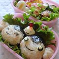 アイスママ's cooksnap of when they made キャラ弁♬♫おさるちゃんおにぎり.