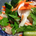 liley's cooksnap of when they made 大根、人参、きゅうりとたこの酢の物.