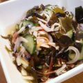 ぽぷらまま's cooksnap of when they made キュウリとワカメ、茗荷のカニ風味酢の物.