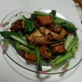 一人鍋's cooksnap of when they made 鶏肉と小松菜の甘辛炒め.