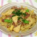 はやみちゃん's cooksnap of when they made 絶品★筍とベーコンの和風ペペロンチーノ★.