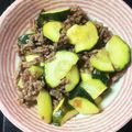 イチゴチョコ☆'s cooksnap of when they made ズッキーニと挽き肉の梅風味炒め.