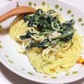syusyutaro's cooksnap of when they made ほうれん草としめじのクリームパスタ.
