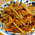 AngelaCoffee's cooksnap of when they made 牛蒡と人参のきんぴら.