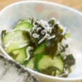 kana叶's cooksnap of when they made しらす干しときゅうりとわかめの和え物.