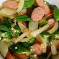 ツインズ♀ママ's cooksnap of when they made 簡単☆オクラとウィンナーのカレー粉炒め.
