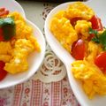 あーもこ's cooksnap of when they made トマトとチーズのスクランブルエッグ.