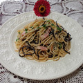 ☆むさし☆'s cooksnap of when they made 長ひじきとエノキのひょろりんパスタ.