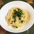 mami000's cooksnap of when they made 塩レモンのクリームパスタ.
