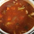 るっち0219's cooksnap of when they made 鶏豆しめじの健康トマトスープ.