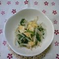 まくのうち's cooksnap of when they made モヤシと卵の春色煮浸し☆.｡.:*･ﾟ.
