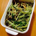 joy09's cooksnap of when they made きのこと水菜のバター醤油炒め.