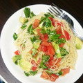 猫目たま's cooksnap of when they made トマトとアボガドの冷製パスタ.