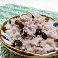 赤い電話's cooksnap of when they made 黒豆おこわ.