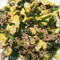 とんまんるん's cooksnap of when they made ちゃちゃっと出来る！ニラ玉炒め挽肉入り！.