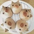 みっくママ's cooksnap of when they made 黒ブタ＆白ブタのリングチョコパン.