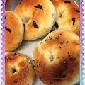 ぽんここちゃん's cooksnap of when they made 切り餅入りセサミベーグル.
