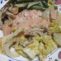 のりまりん's cooksnap of when they made 鮭と盛りたくさんキノコの味噌バター蒸し.